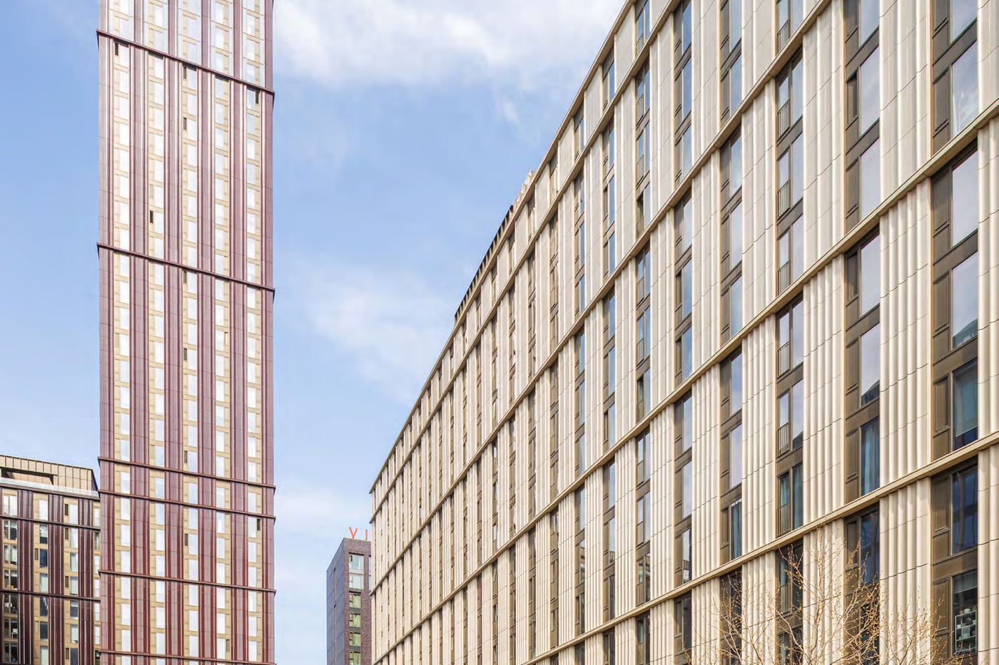 Completed residential tower on Manchester's Oxford Road innovation and education corridor